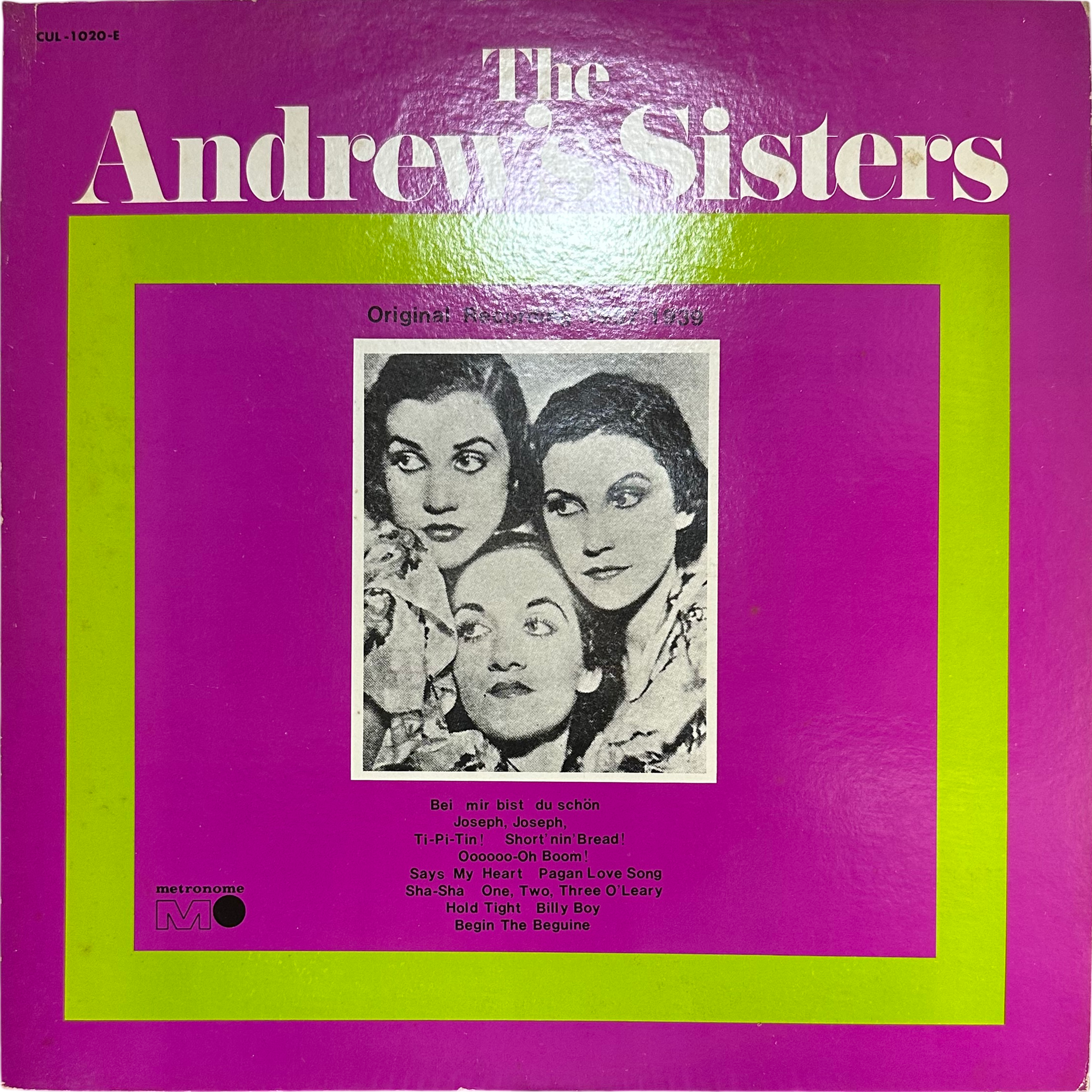 The Andrew's Sisters — Original Recording 1937-1939