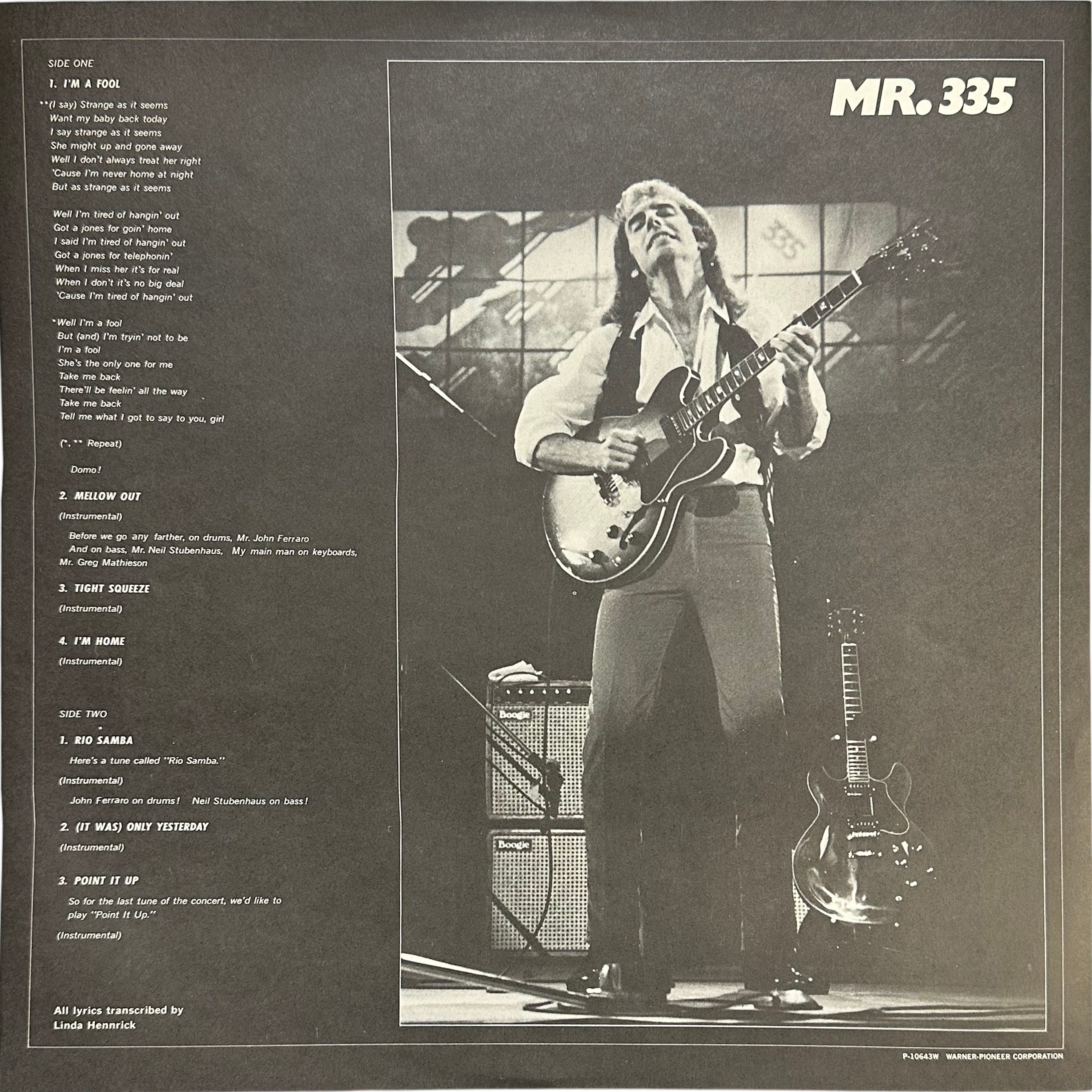 Larry Carlton — Mr. 335 - Live In Japan = ライヴ・イン・ジャパン 4