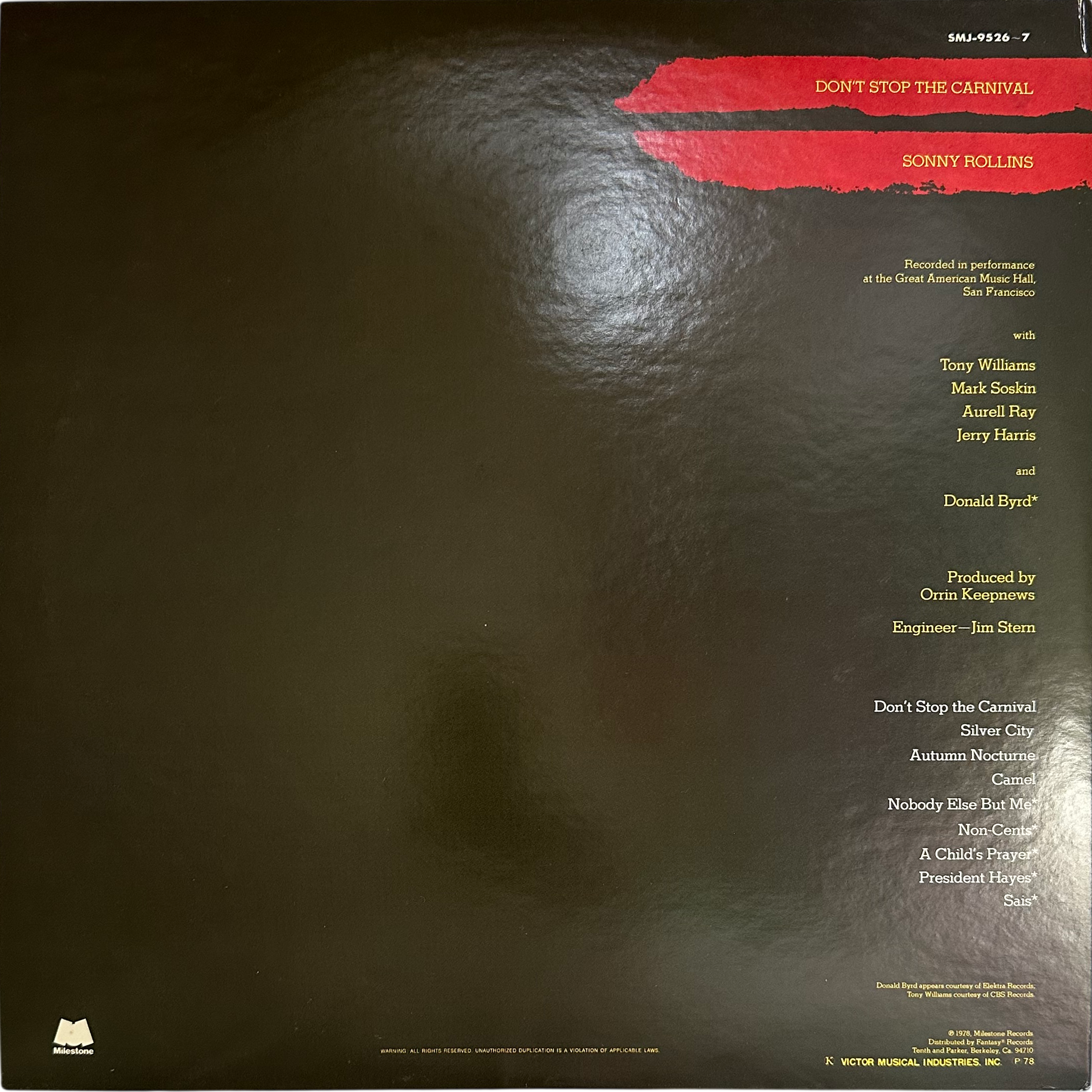 Sonny Rollins — Don't Stop The Carnival 2