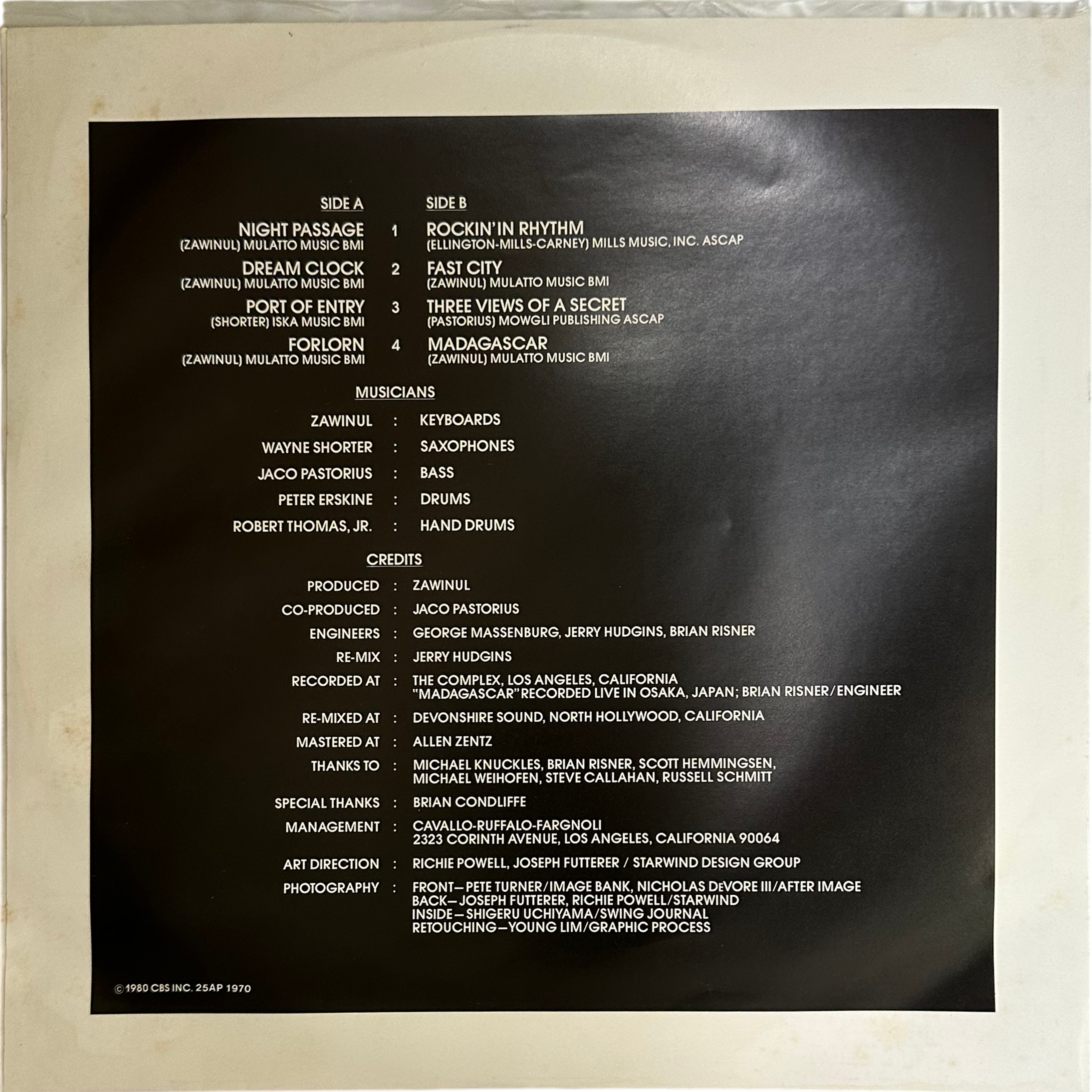 Weather Report — Night Passage 3