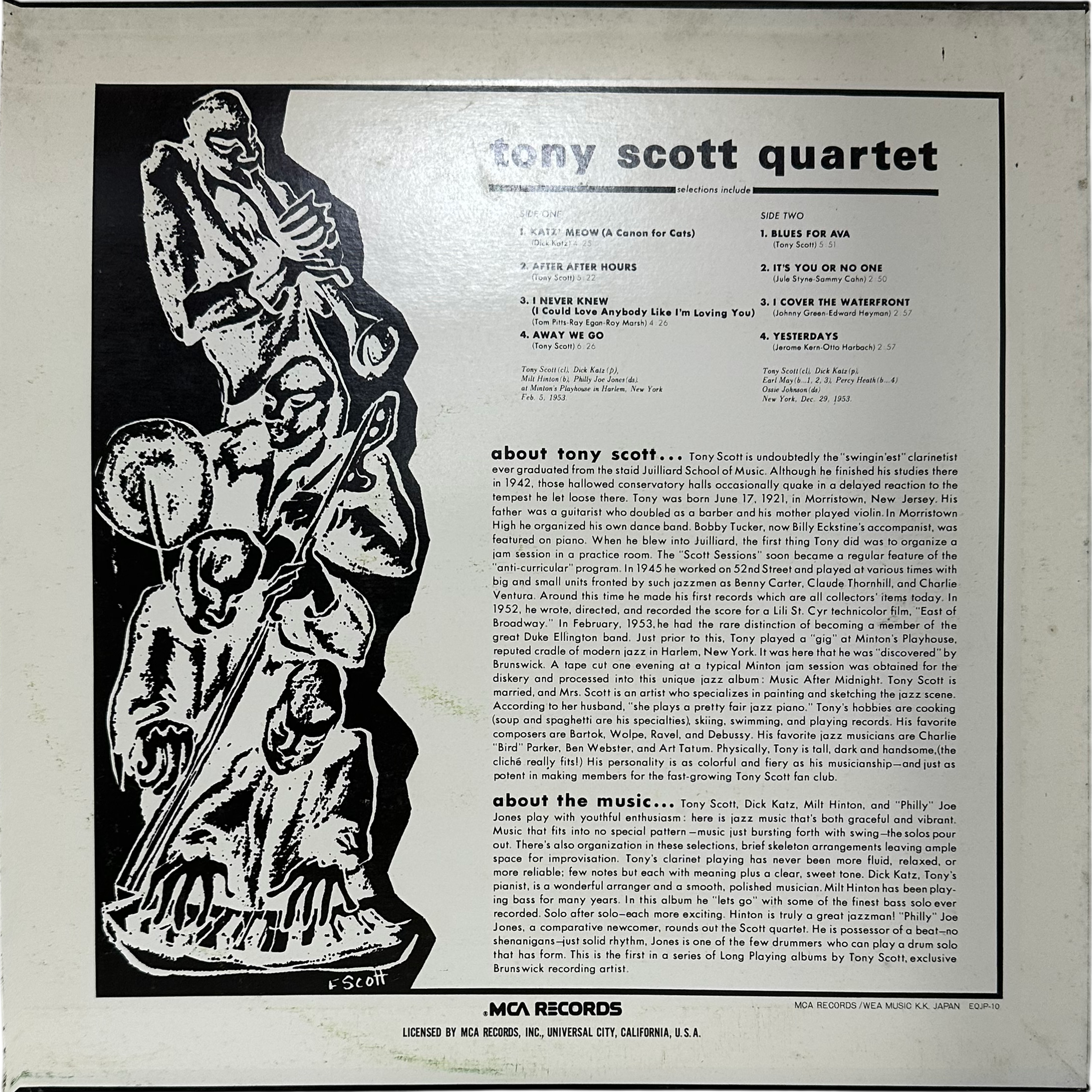 The Tony Scott Quartet — Tony Scott Quartet 2