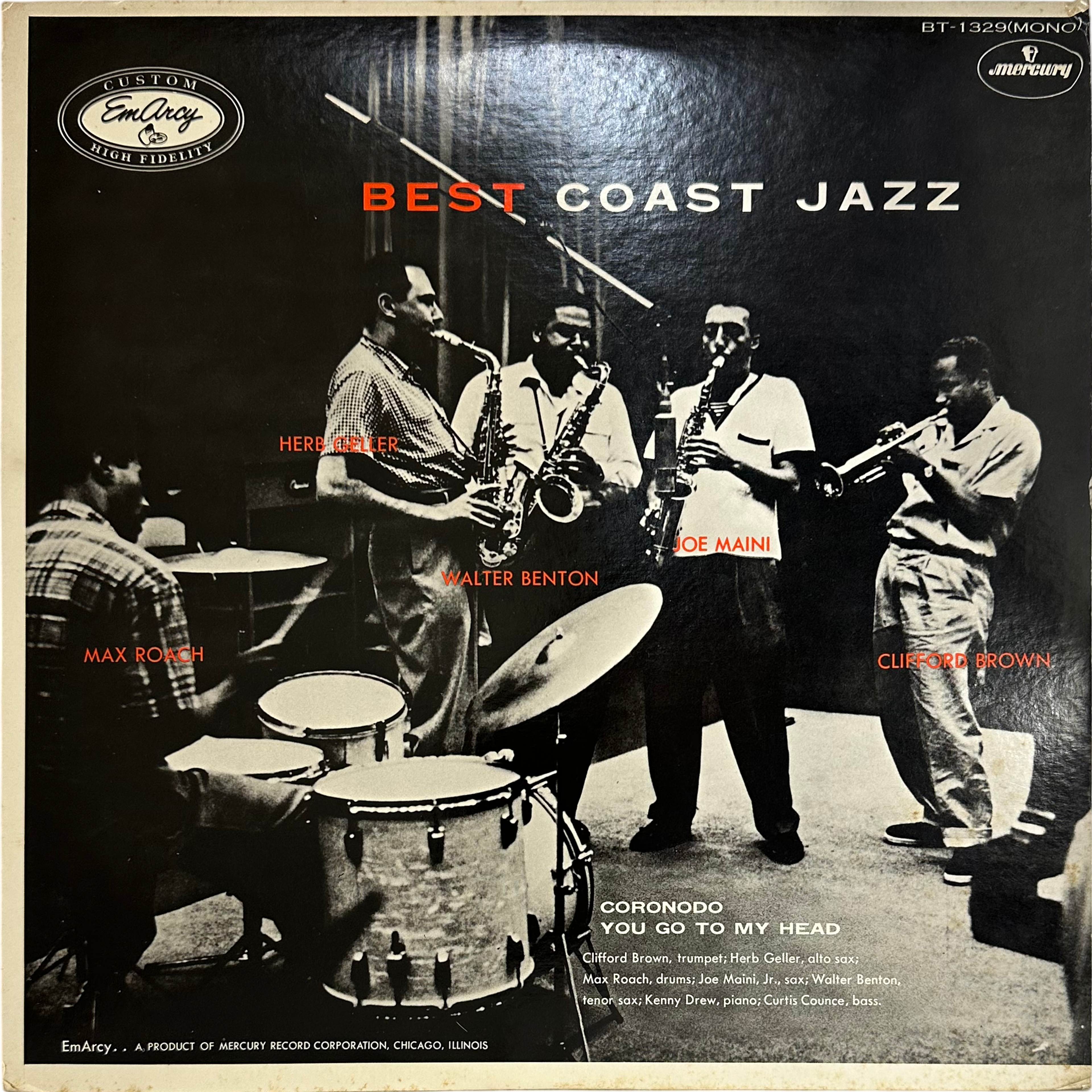 Clifford Brown,Herb Geller,Joe Maini,Max Roach,Walter Benton — Best Coast Jazz