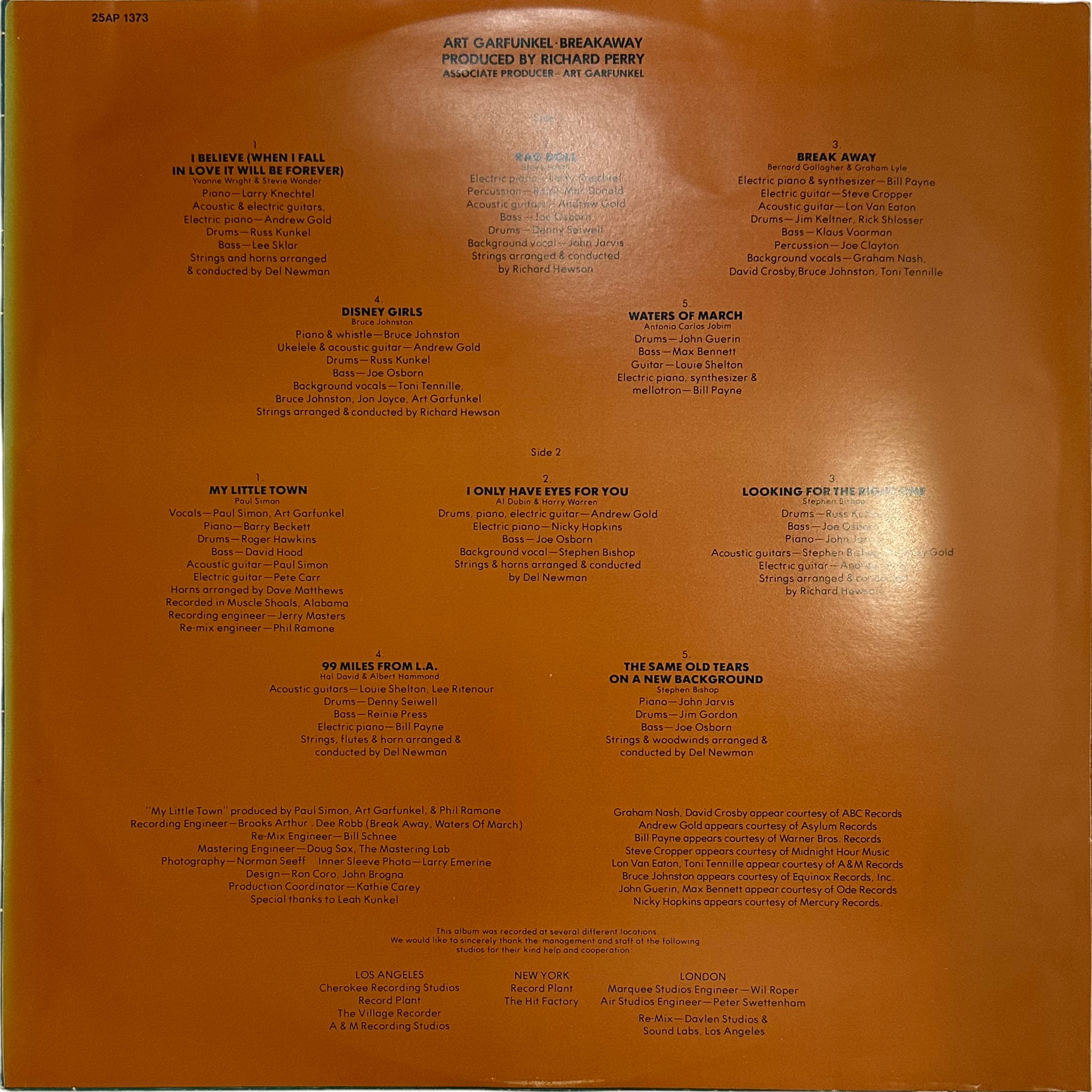 Art Garfunkel — Breakaway 6