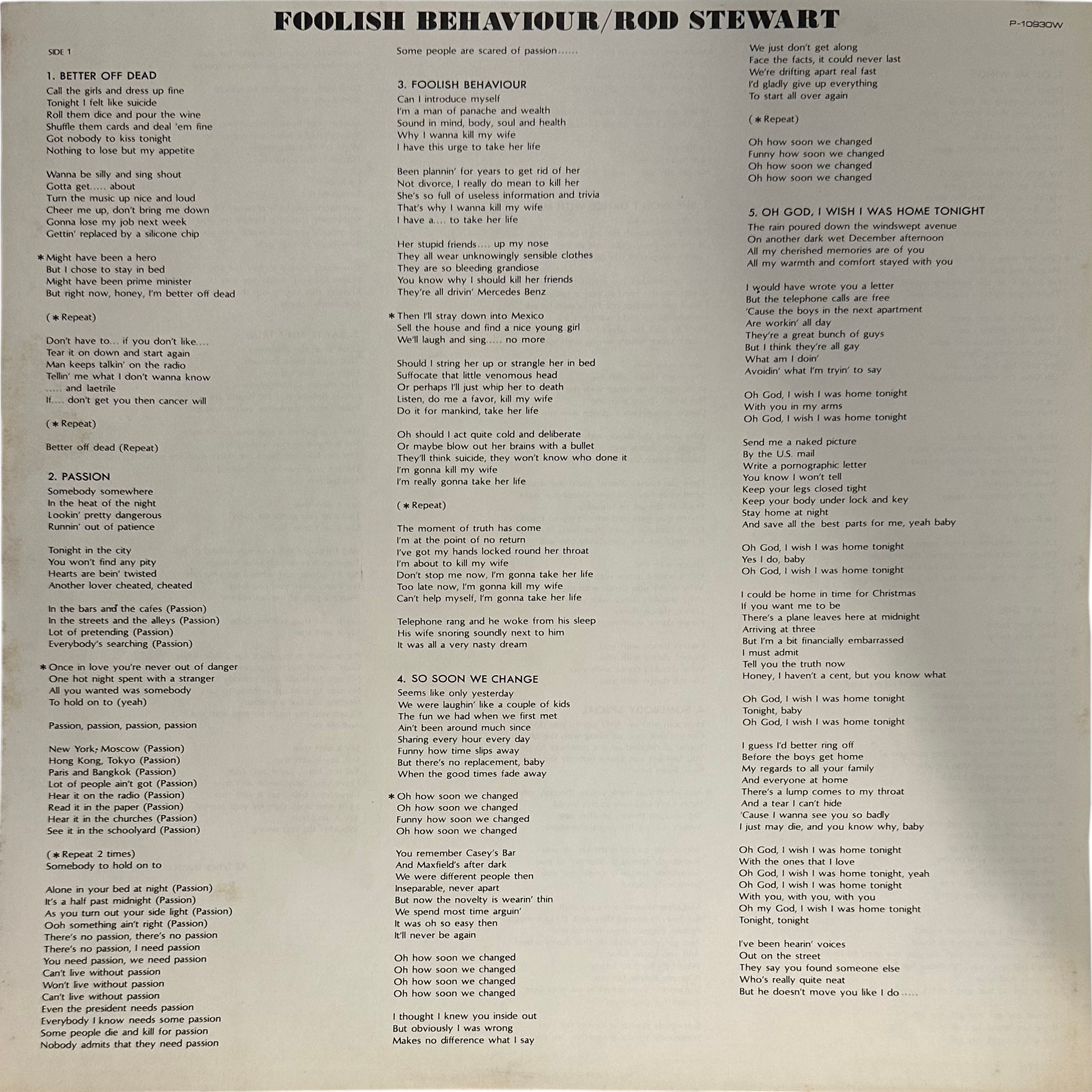 Rod Stewart — Foolish Behaviour 7