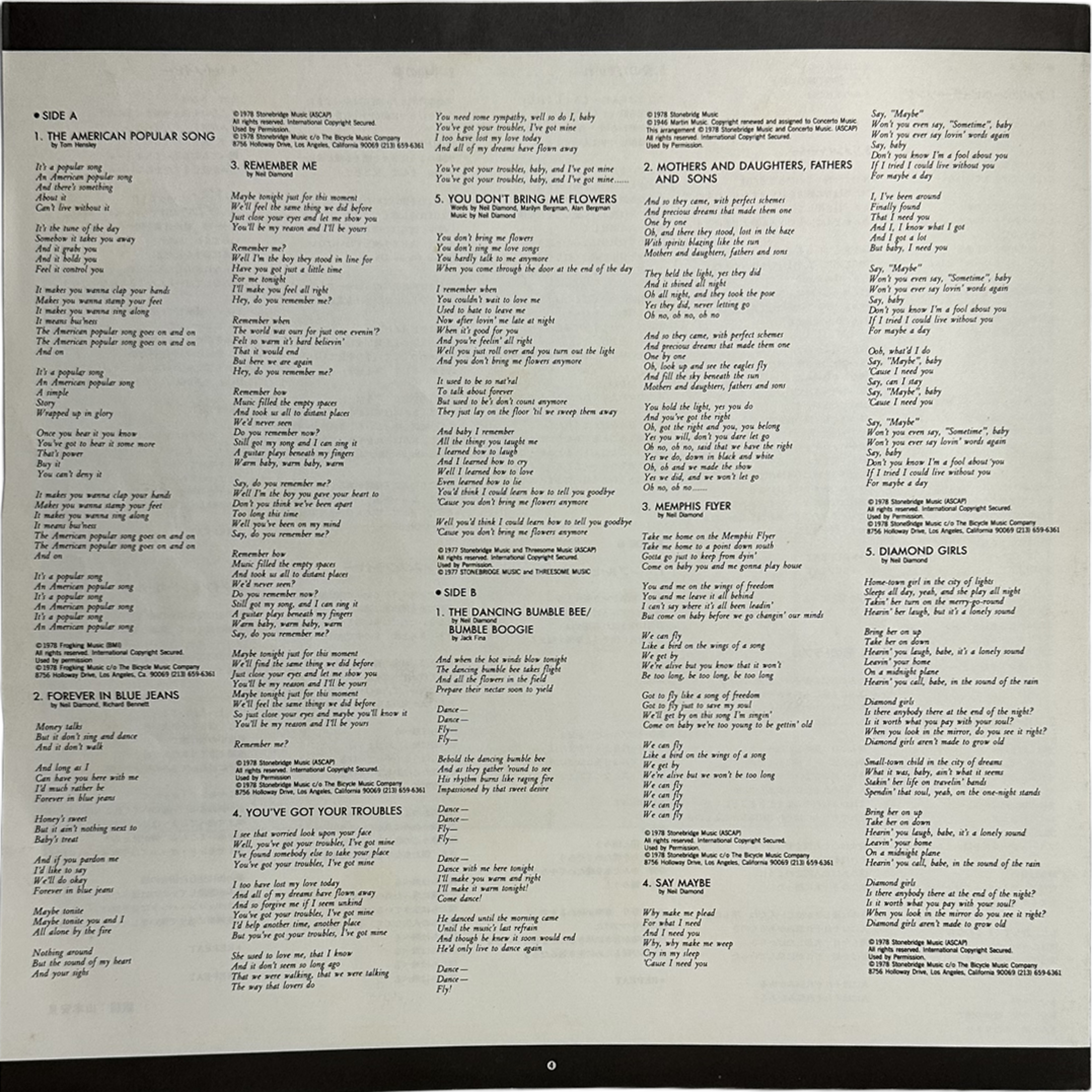 Neil Diamond — You Don't Bring Me Flowers 7