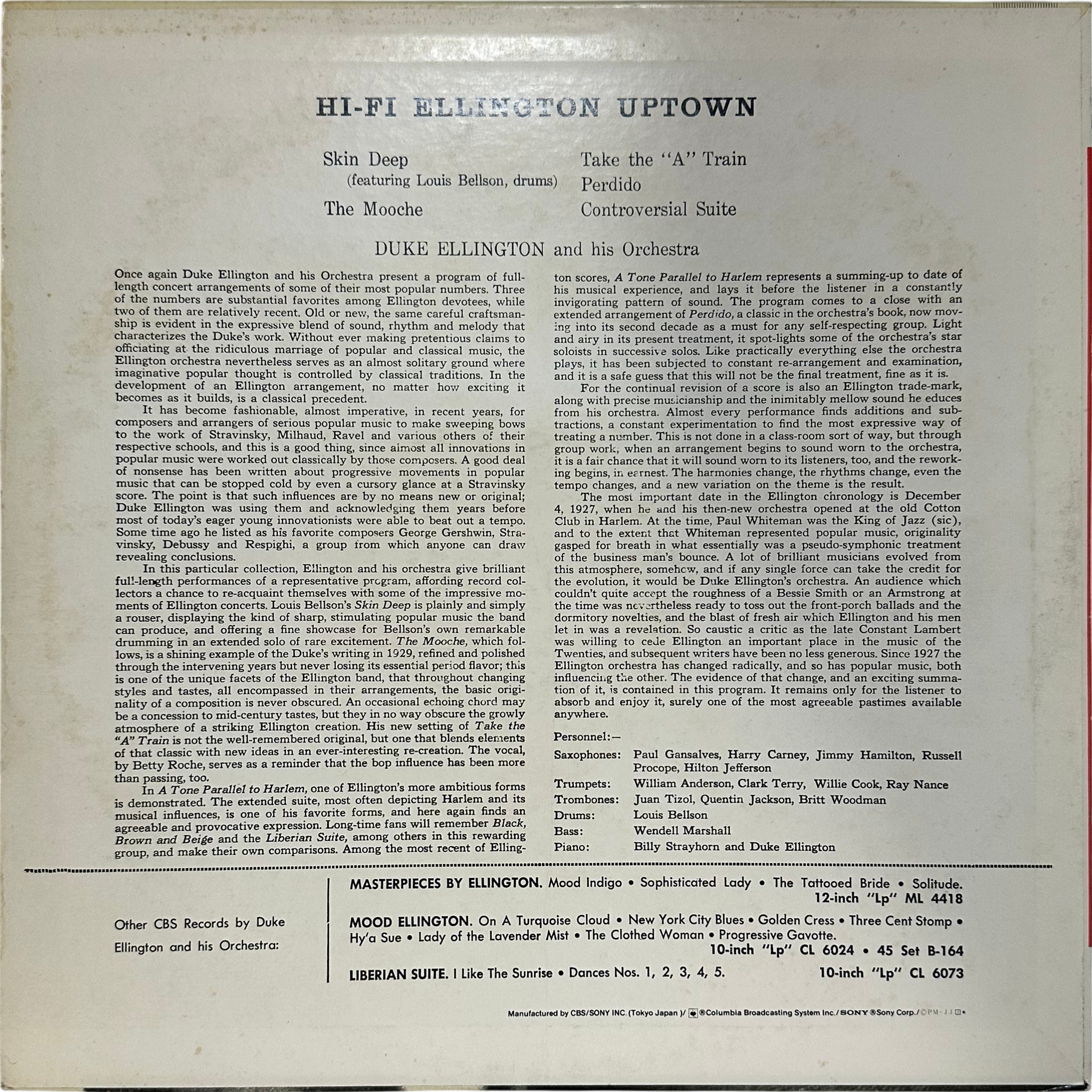 Duke Ellington And His Orchestra — Hi-Fi Ellington Uptown 2