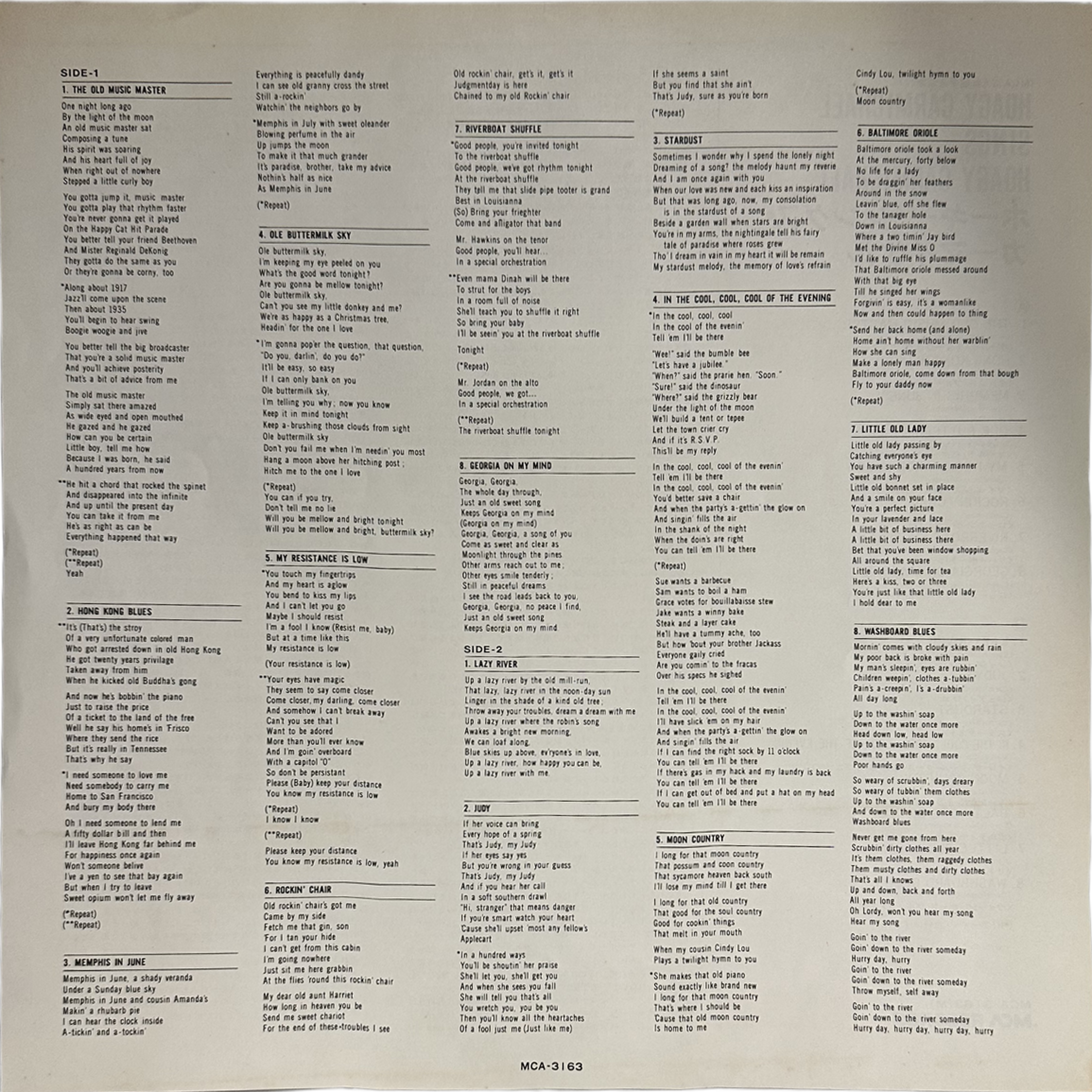 Hoagy Carmichael — Hoagy Carmichael Sings Hoagy Carmichael 5