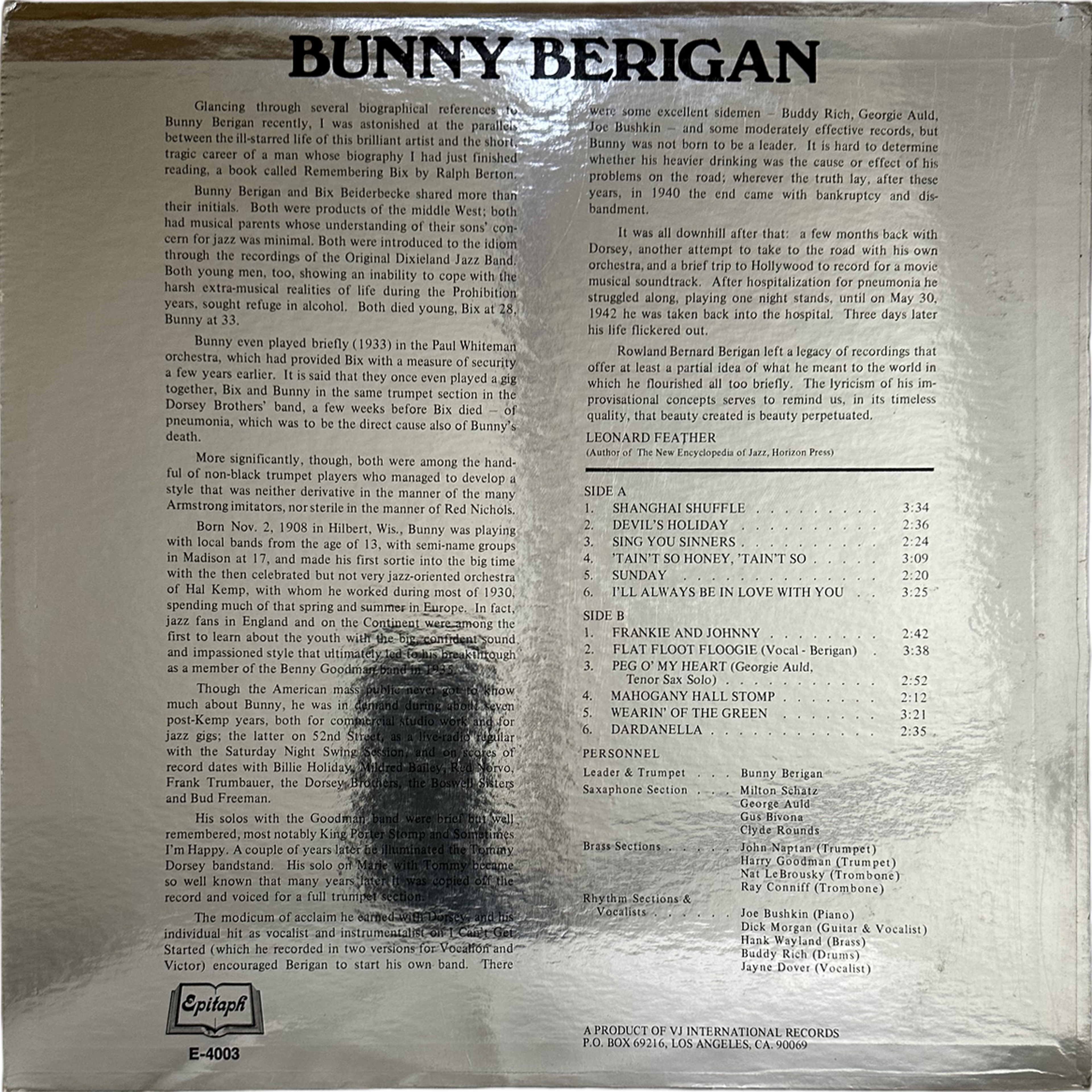 Bunny Berigan — 1909-1942 2