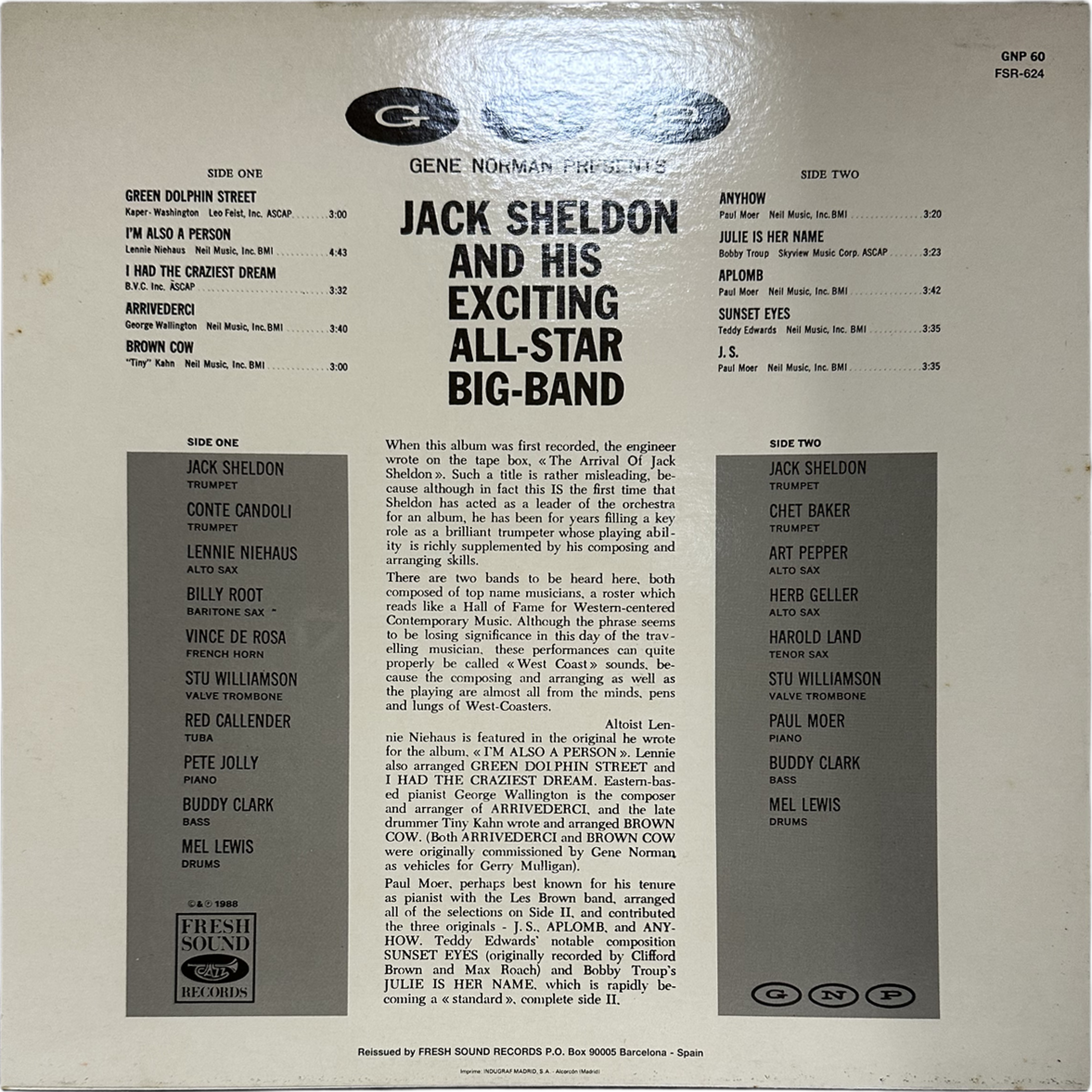 Jack Sheldon And His Exciting All-Star Big-Band — Jack's Groove 2