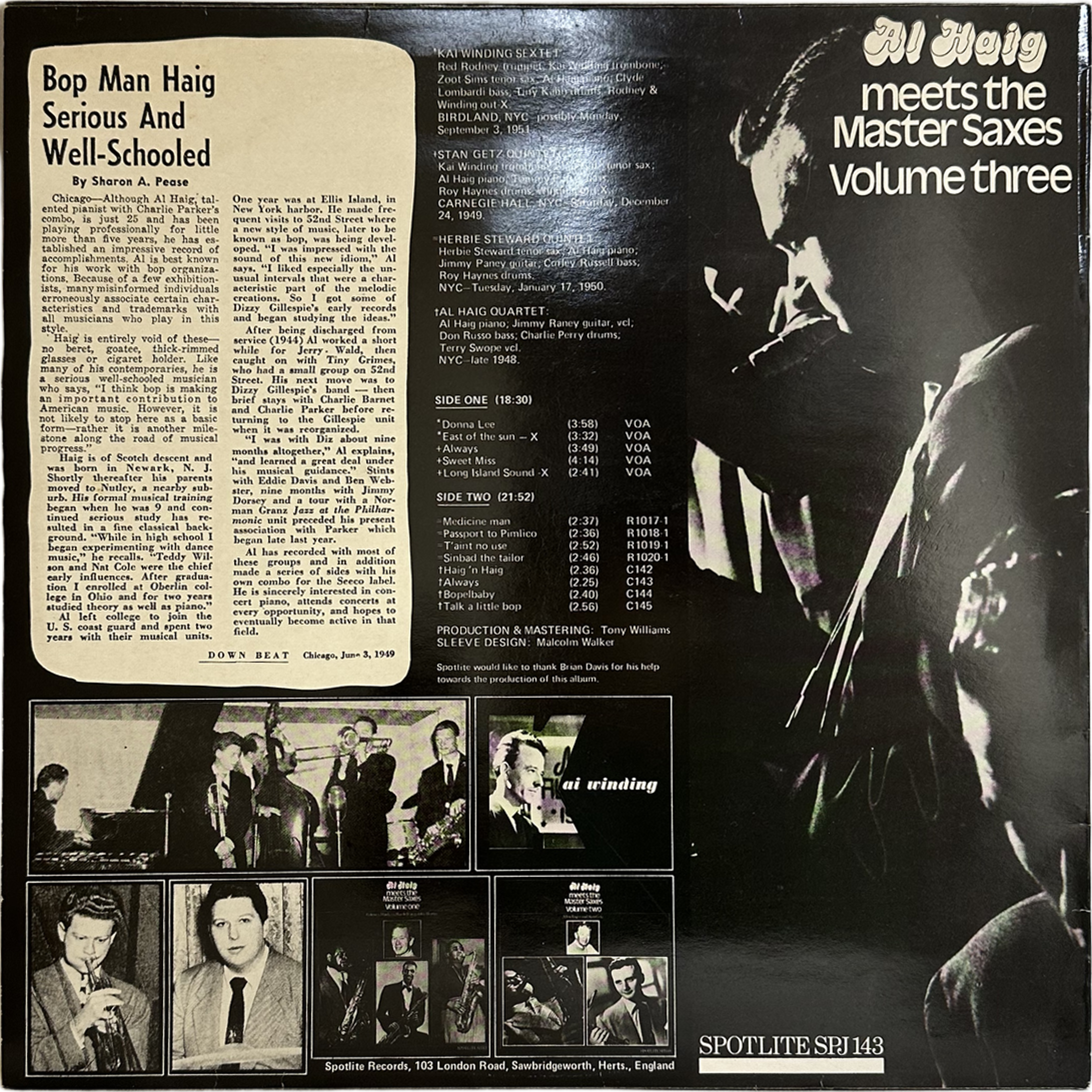 Al Haig — Meets The Master Saxes Volume Three 2