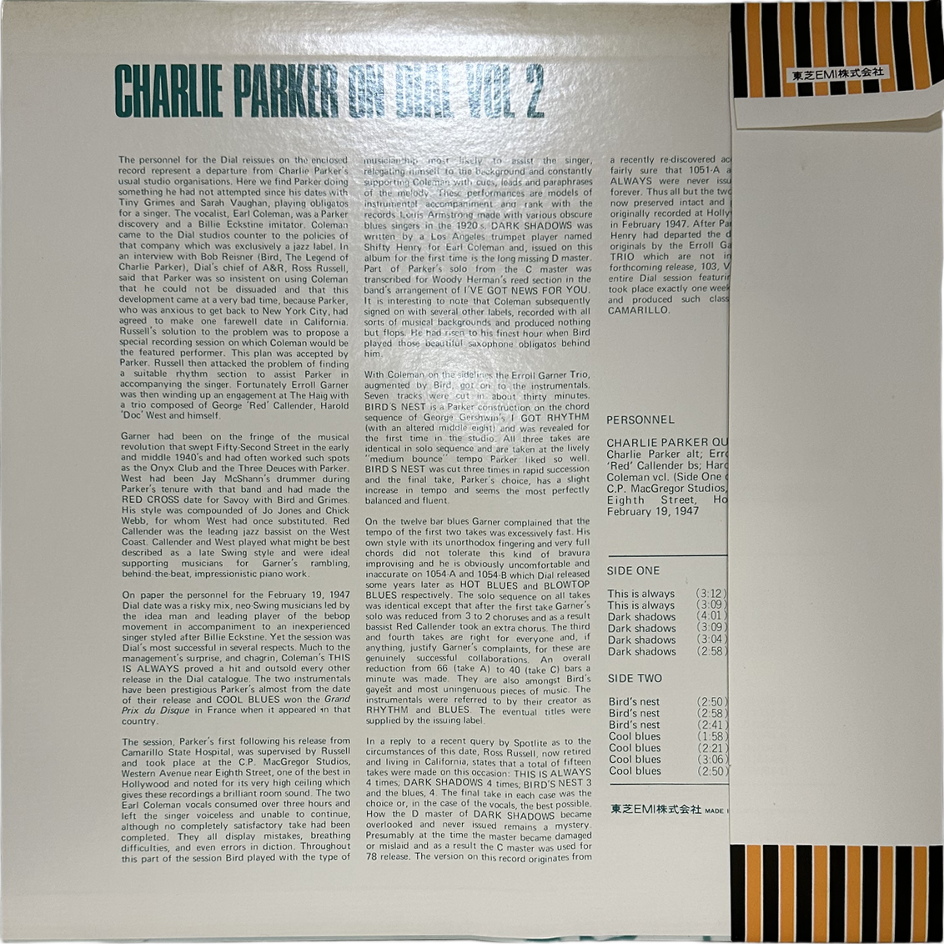 Charlie Parker — Charlie Parker On Dial Volume 2 2