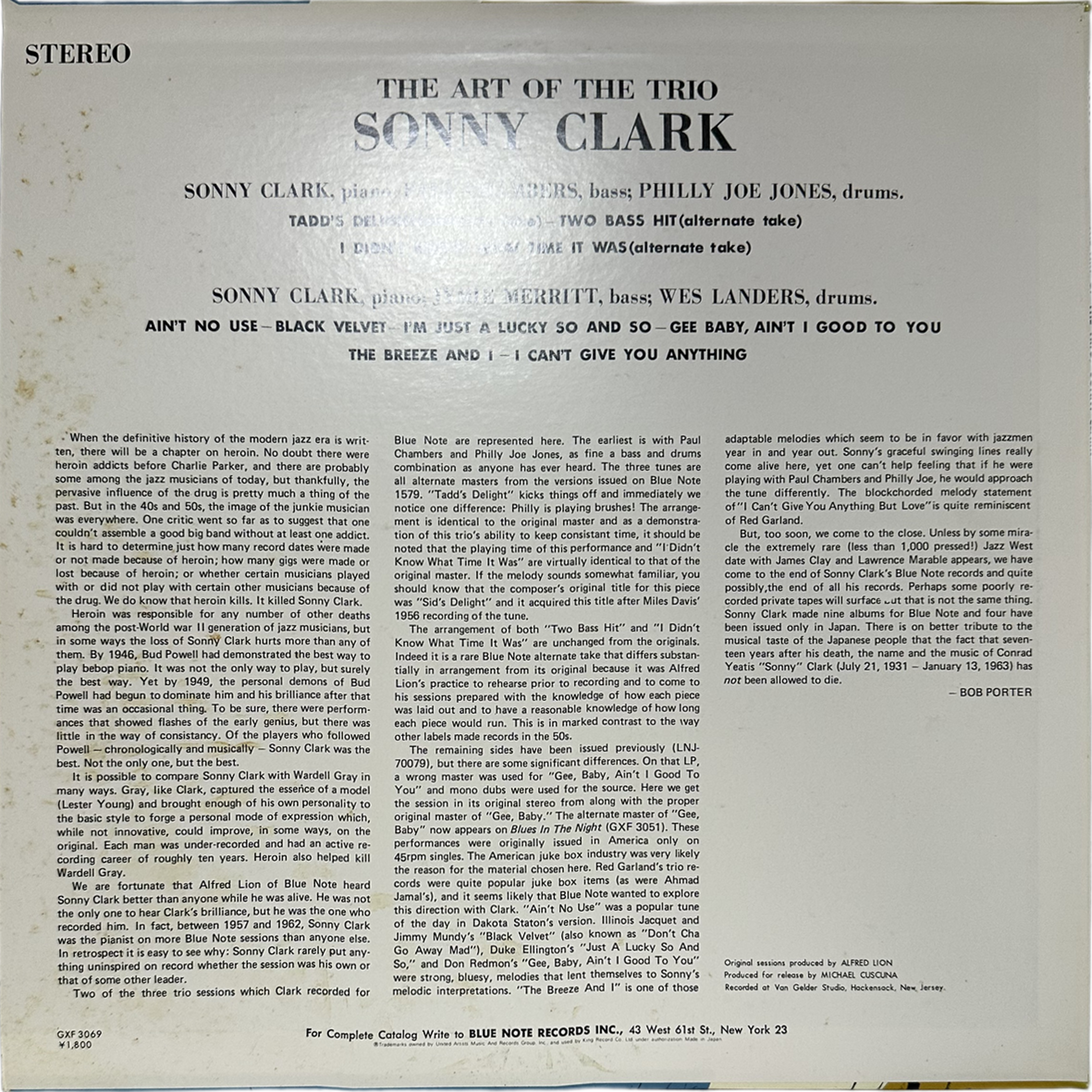 Sonny Clark — The Art Of The Trio 2