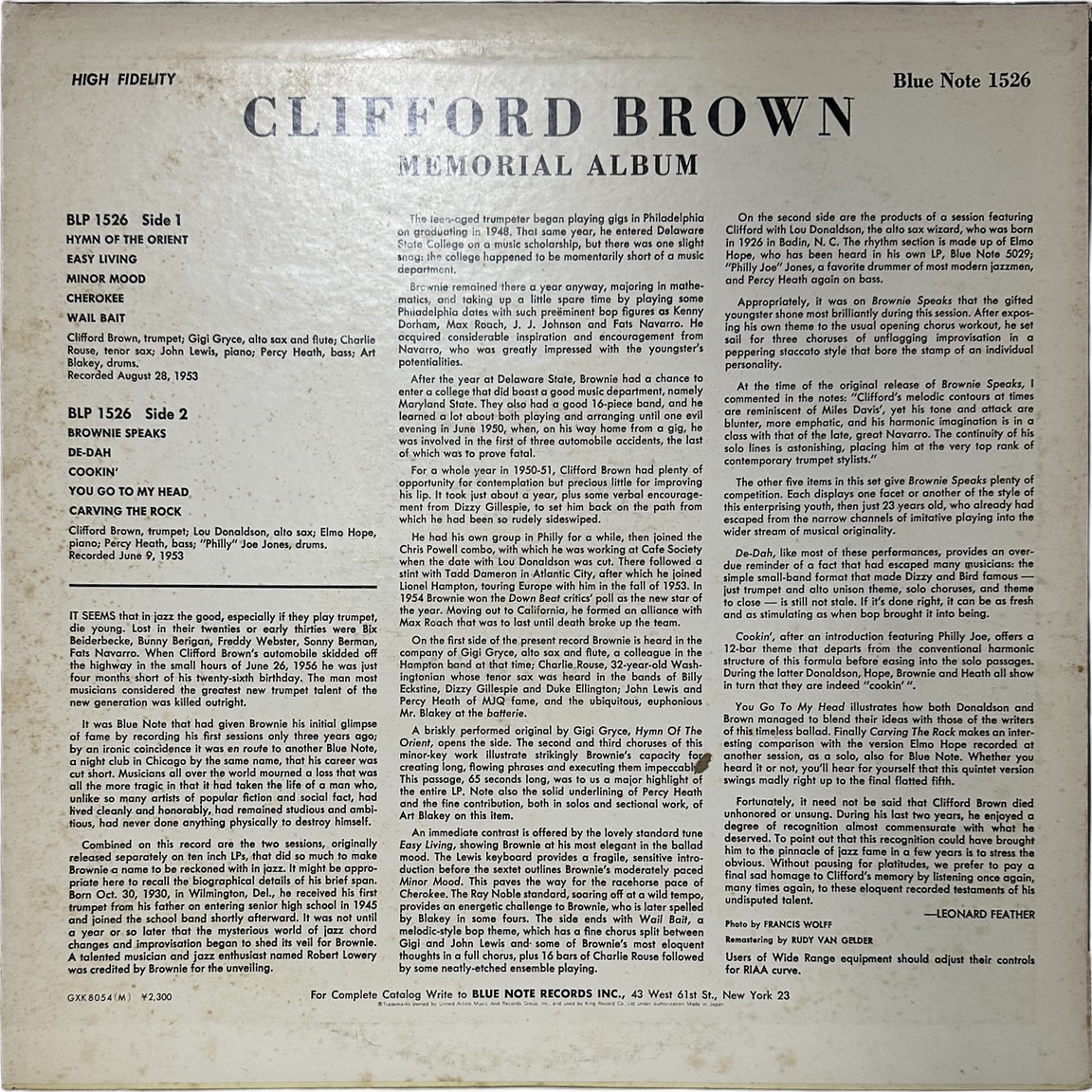 Clifford Brown — Memorial Album 2
