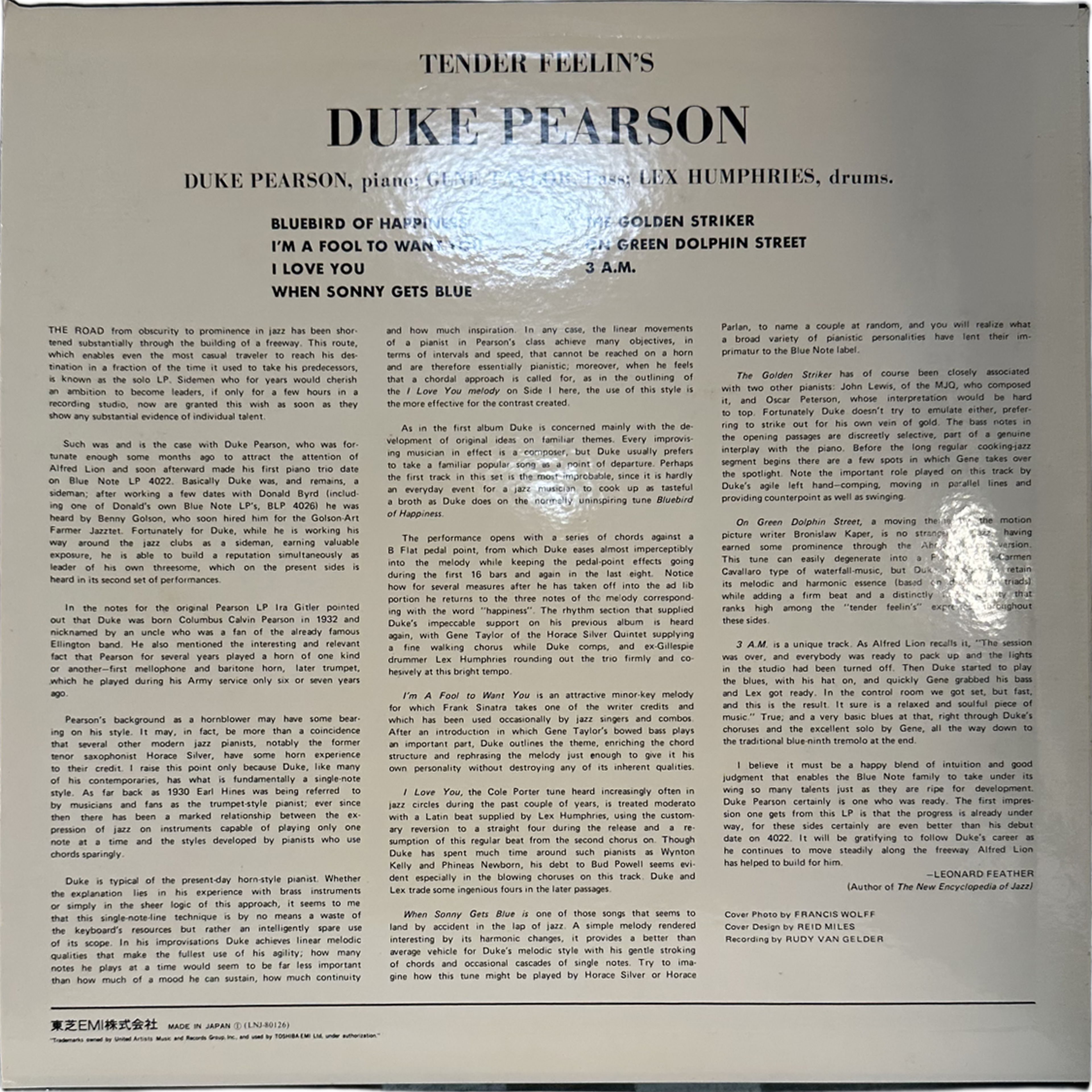 Duke Pearson — Tender Feelin's 2