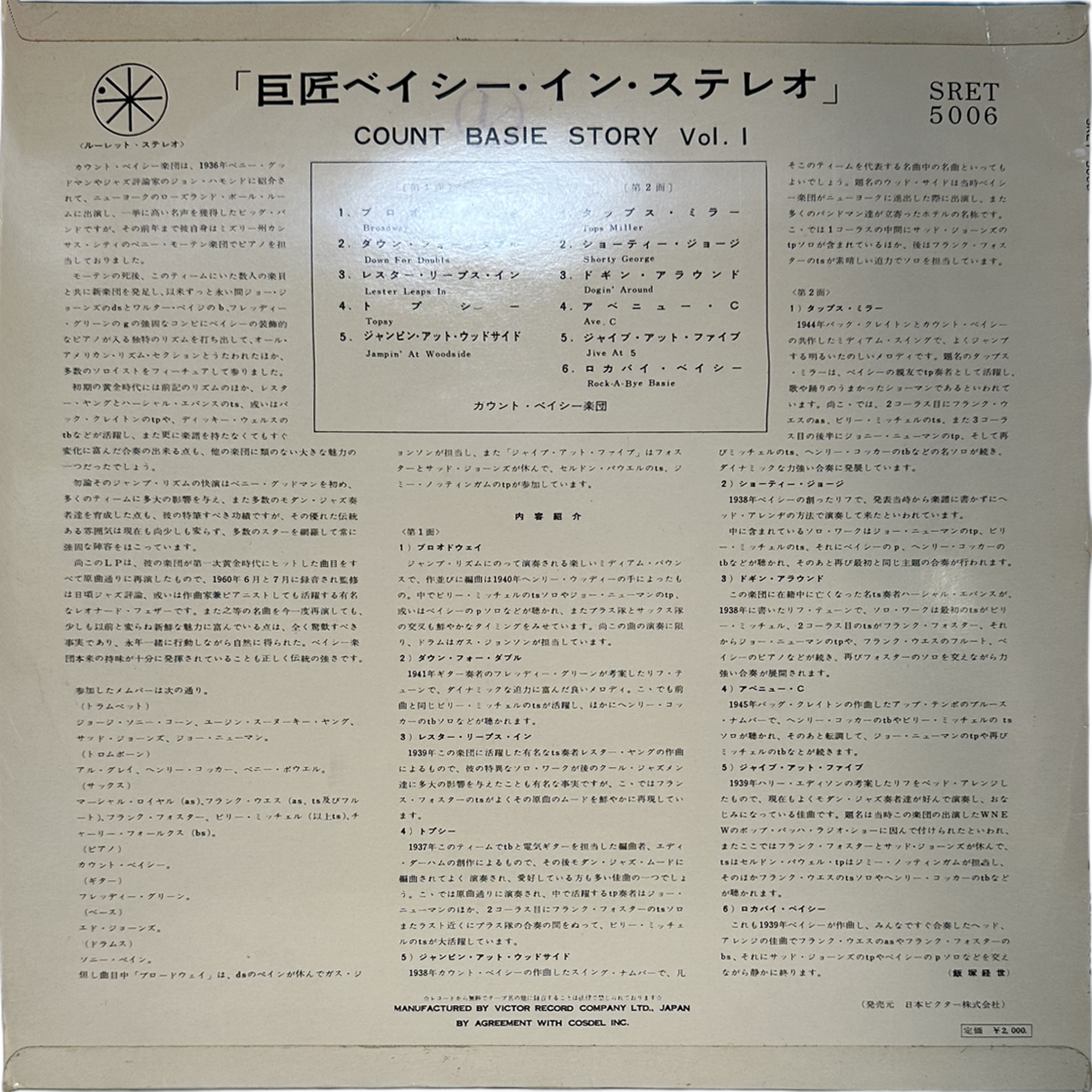 Count Basie Orchestra — The Count Basie Story Vol.1 2