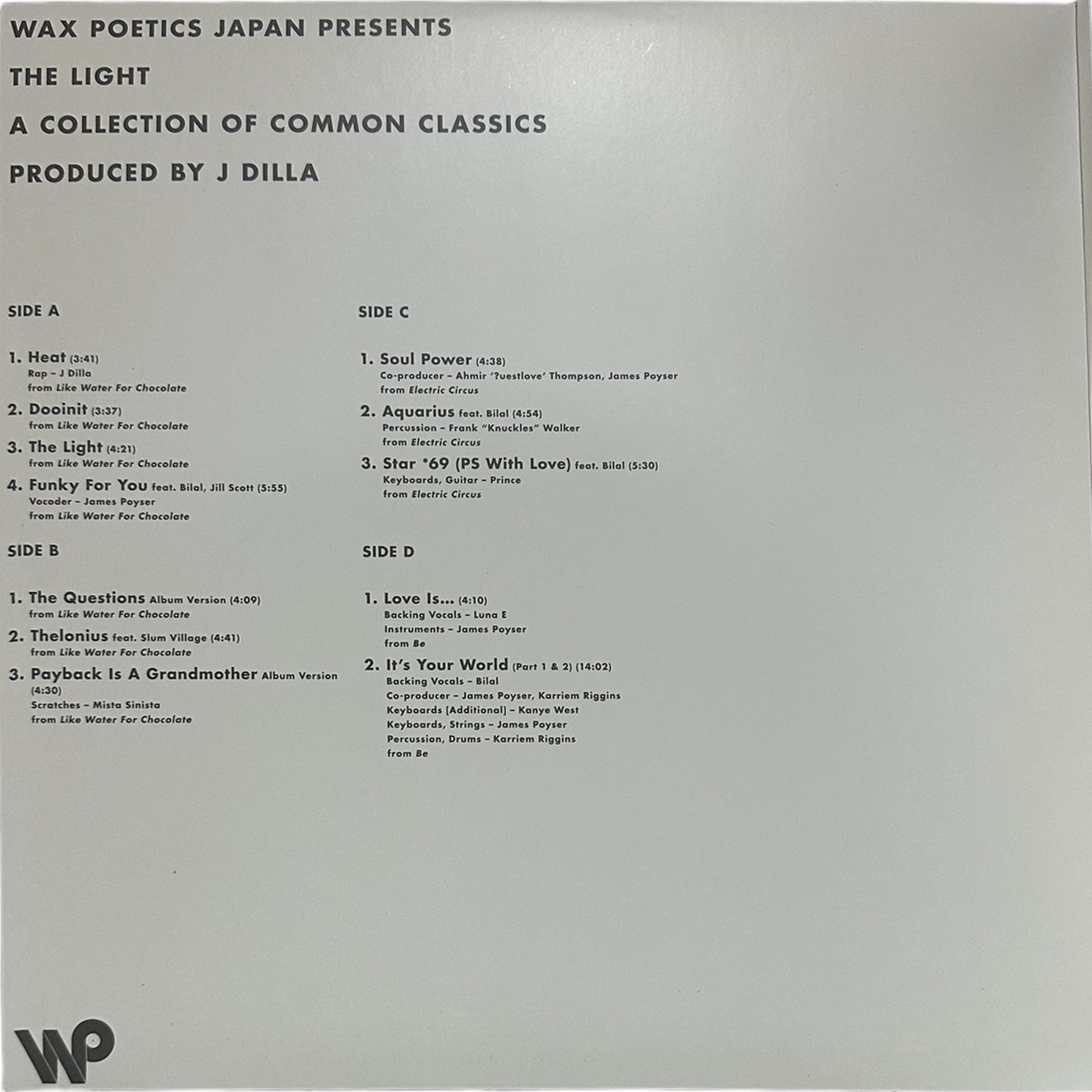 Common&J Dilla — The Light (A Collection Of Common Classics Produced By J Dilla) 3